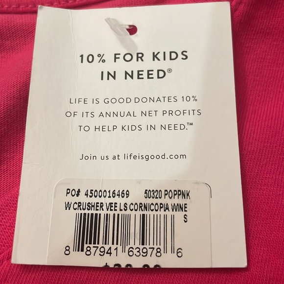 NWT Life is Good Crusher Tee small Wine a Little Laugh A Lot - Picture 6 of 6